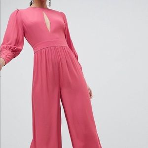 ASOS Design 40s tea jumpsuit with sleeve detail